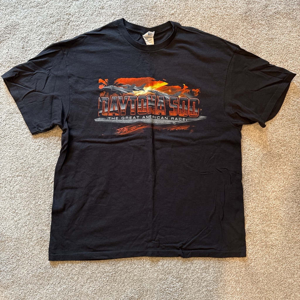 Daytona 500 Black Orange Tee